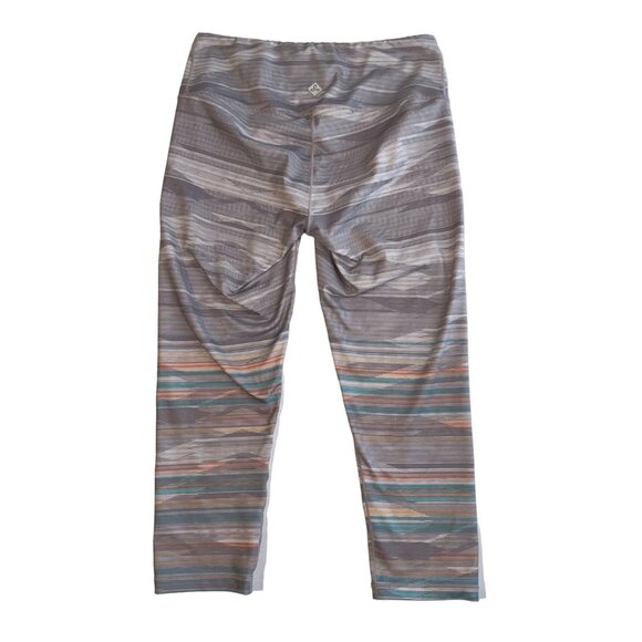 Prana Multicolor Striped Workout Stretch‎ Pull On Capri Leggings Womens Small - Picture 7 of 9